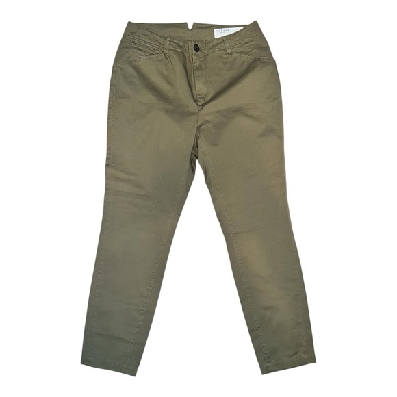 RAG & BONE FIELD CHINO Green Moss, size 30 NWOT High rise ankle length - Picture 6 of 12